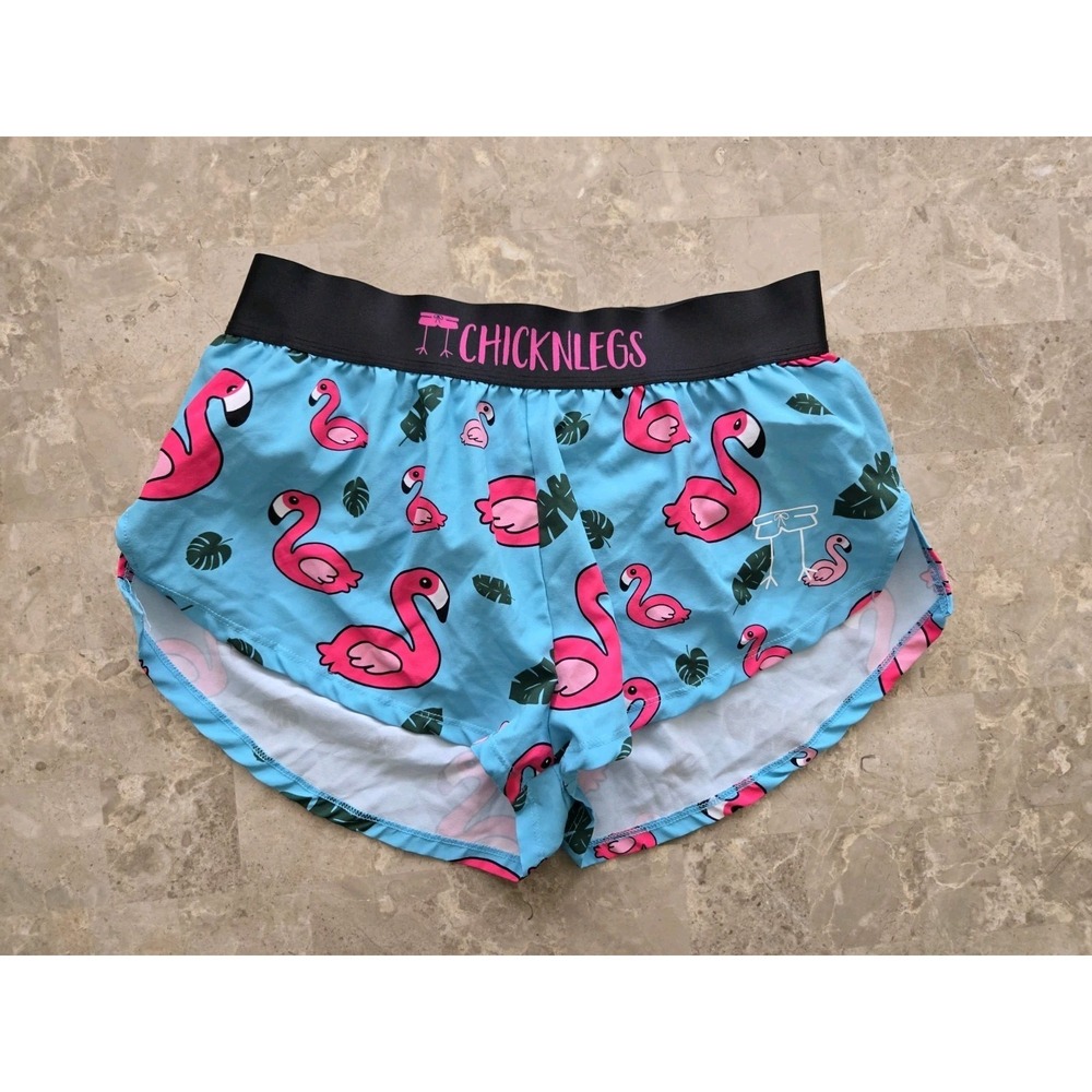 Chicknlegs Chicken Legs Flamingos Flamingo Lined Shorts Women's Medium